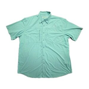 Ariat Tek Shirt Mens XL Heat Series Short Sleeve Blue Breathable Light Weight